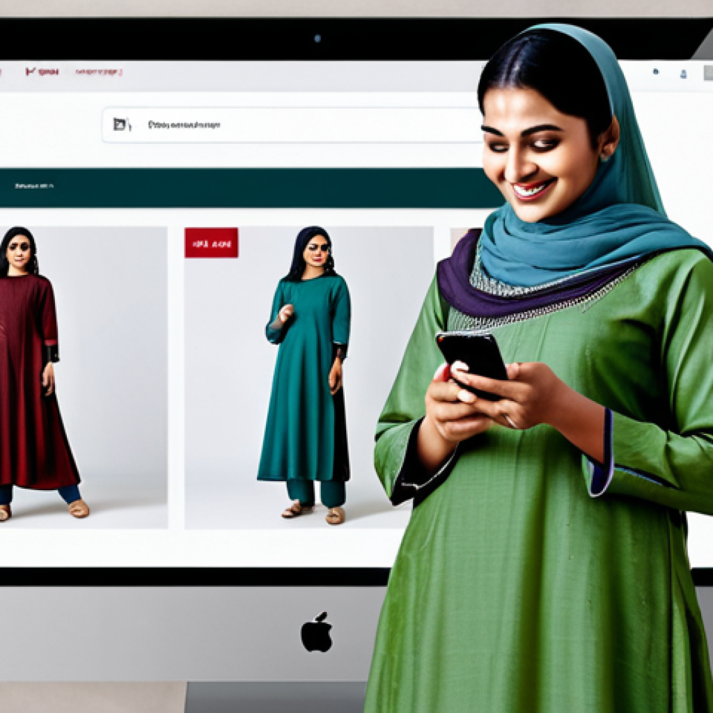 다크패턴 연구의 발전 방향 - Safe Online Shopping**
"A woman in a modest salwar kameez, smiling and confidently using a smartpho...