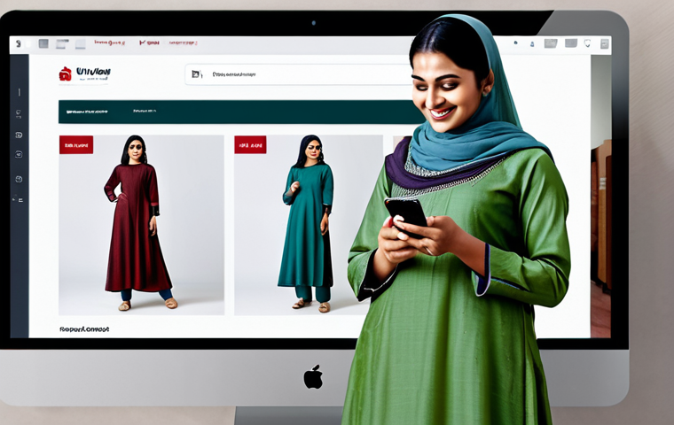 다크패턴 연구의 발전 방향 - Safe Online Shopping**
"A woman in a modest salwar kameez, smiling and confidently using a smartpho...