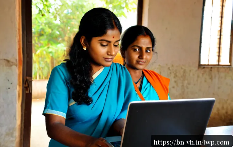 다크패턴을 피하기 위한 사용자 교육 - Photorealistic educational scene in a bright modern community learning center in Bangladesh, a Benga...